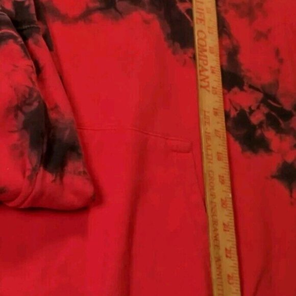 Sketchy Tank Lurking Class Hooded Sweatshirt Hoodie Medium Red Black Tie Dye - Picture 6 of 16